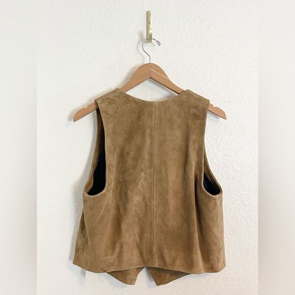 ZADIG & VOLTAIRE western vest EM Daim real Suede Leather vest in Cognac NWT 42 - Picture 4 of 7